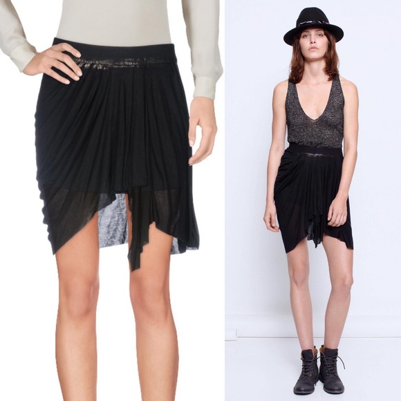Zadig & Voltaire Jersey Asymmetric Skirt - Picture 1 of 8
